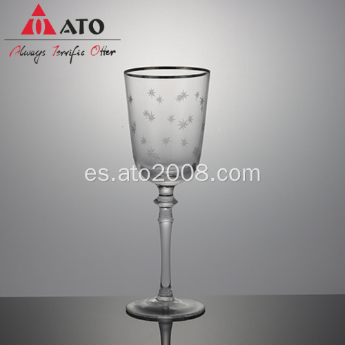 Cambilleras de copa de vino vintage grabadas con cristalería ATO